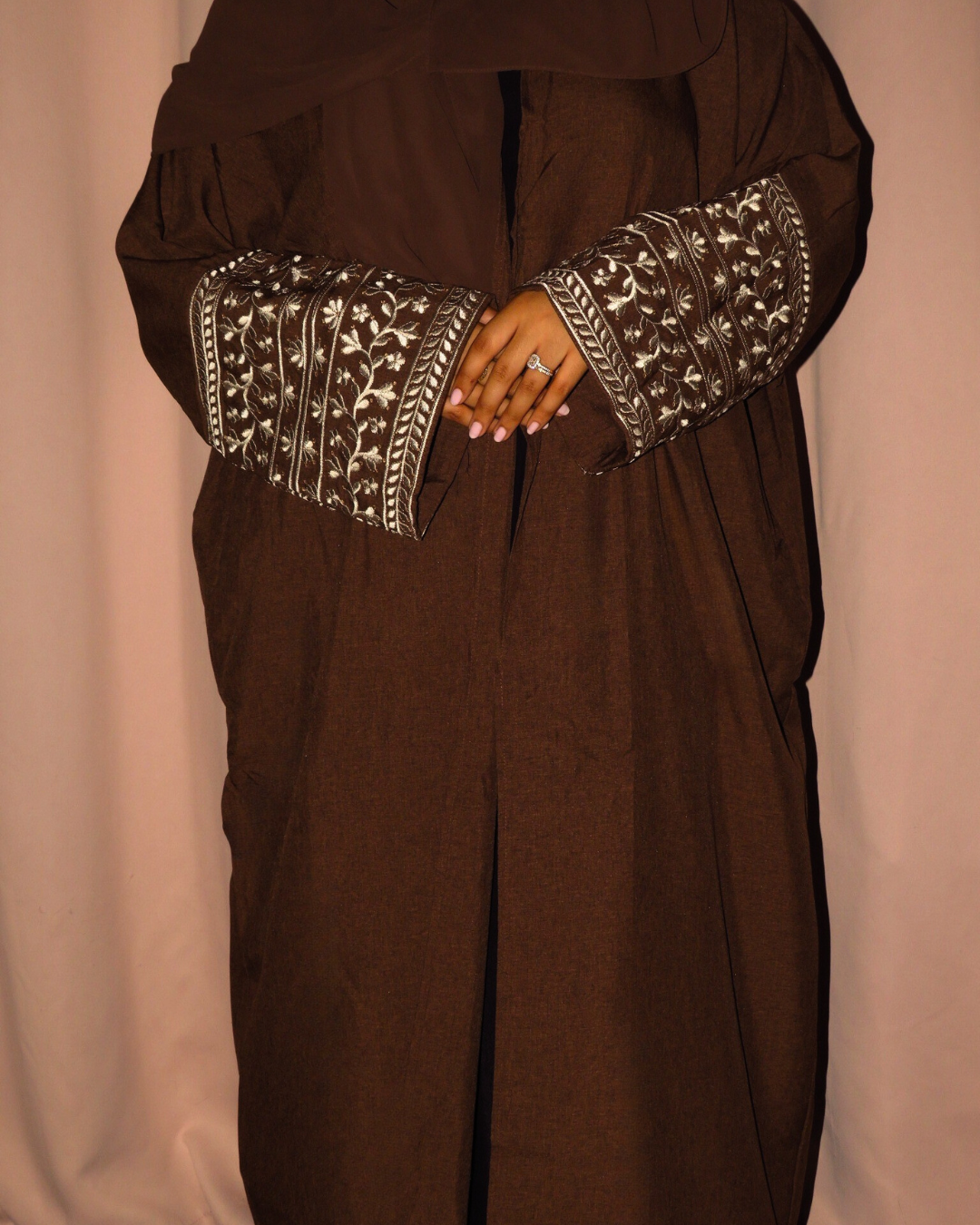 Limited Az-Zahra Open Abaya Brown