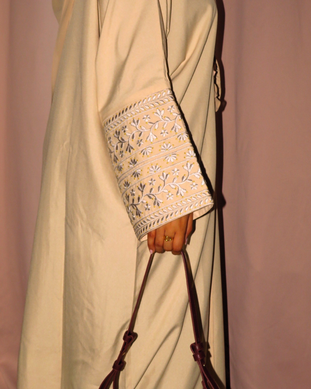 Limited Az-Zahra Open Abaya Beige