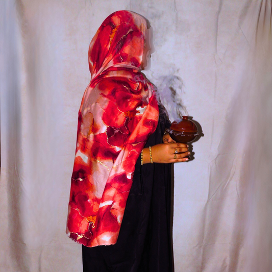 Ruby Marble Print Hijab
